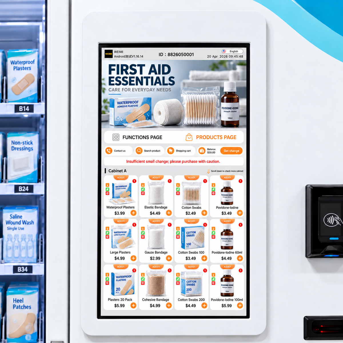 Product Information on a Large Touchscreen