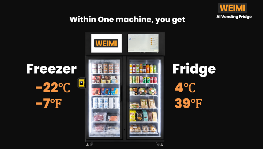 One AI Vending Machine, Two Temperature Zones: Freezer and Fridge in One Solution