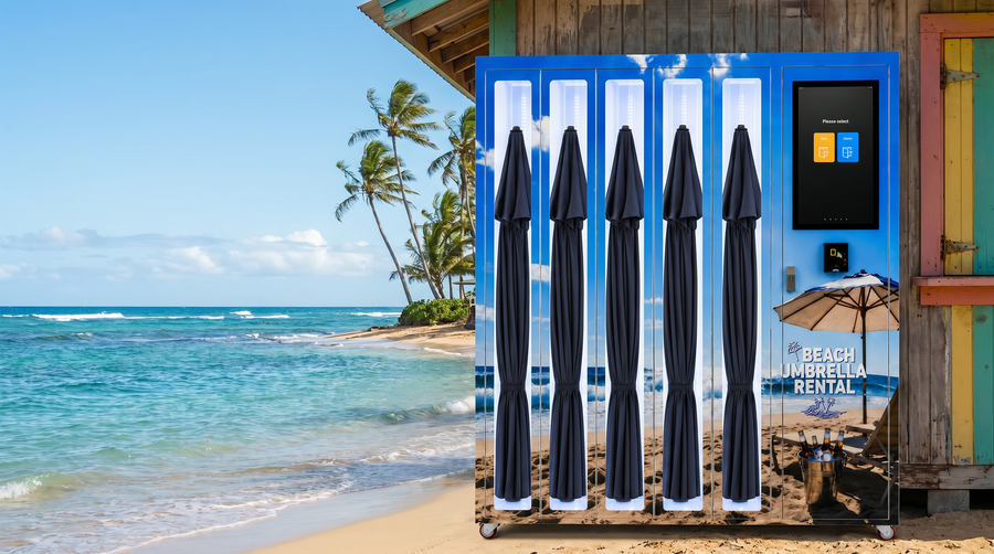How a Smart Beach Umbrella Rental Machine Works