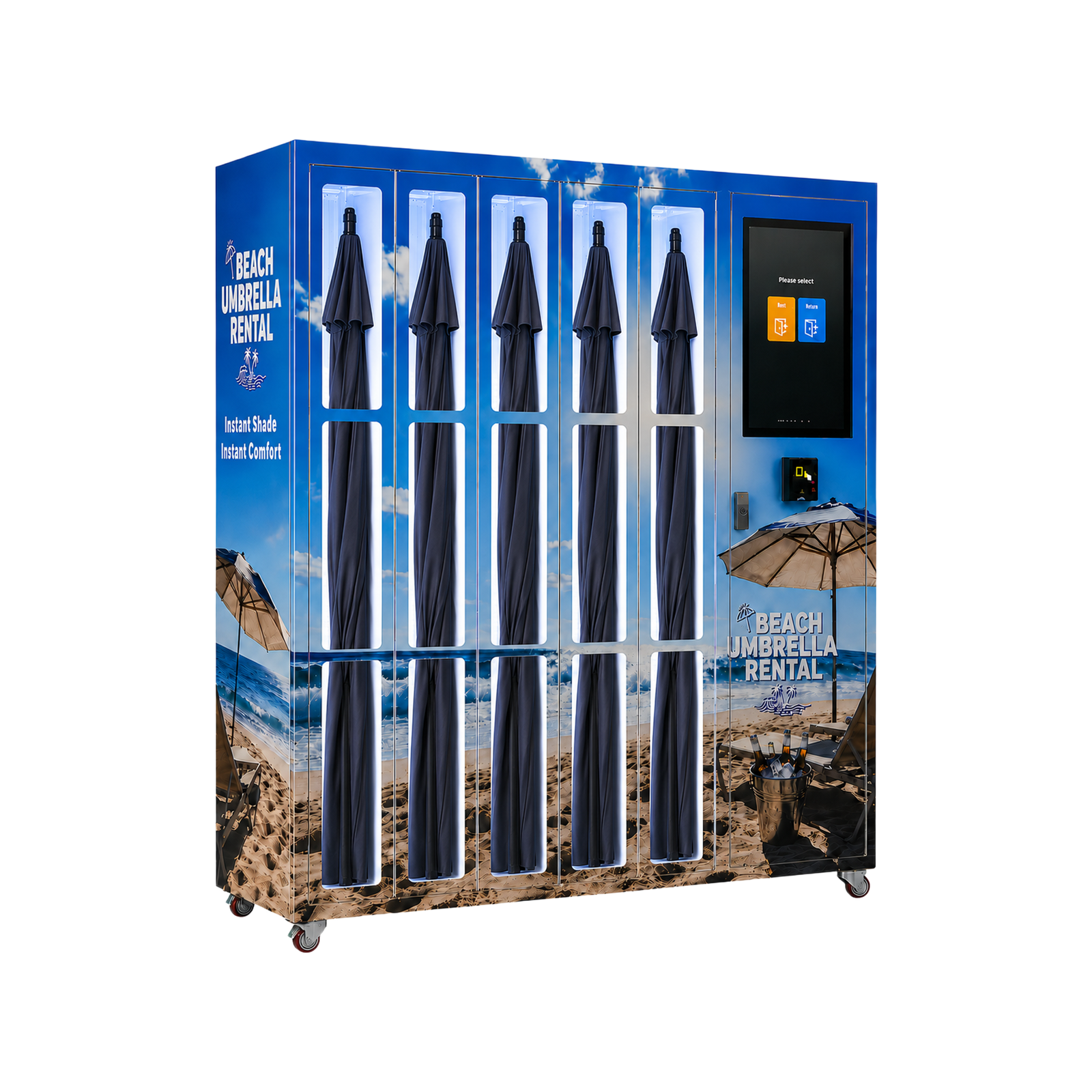 SUP Board Rental Vending Machine for Beaches Fully Automated, Boosts Tourist Engagement