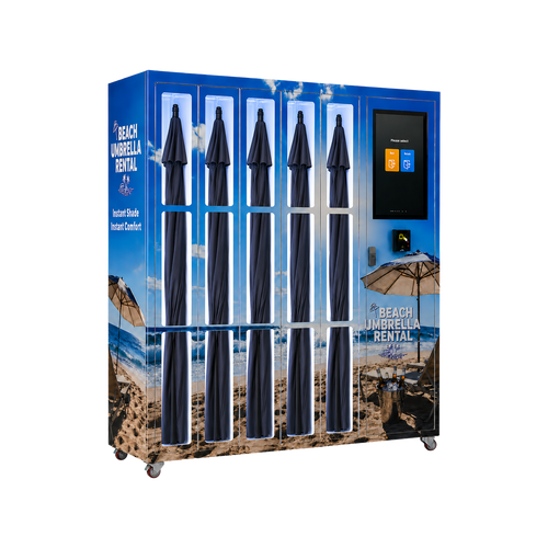 Smart Beach Umbrella Rental Machine with Touchscreen