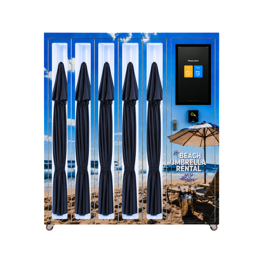 Smart Beach Umbrella Rental Machine with Touchscreen
