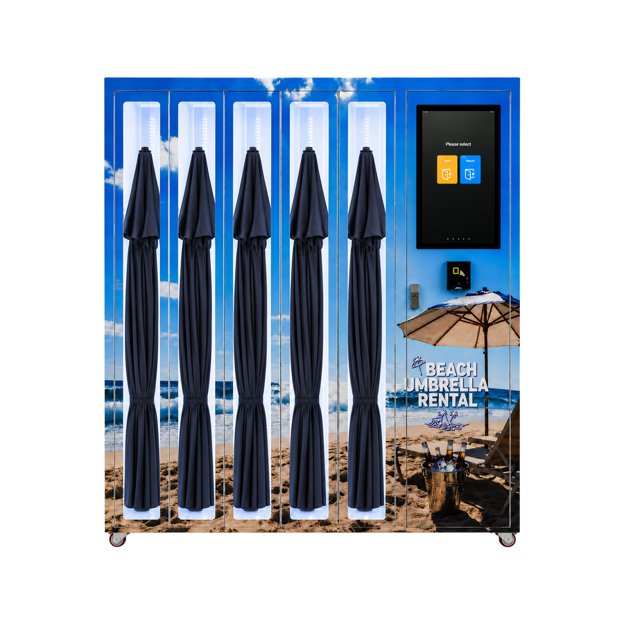 Smart Beach Umbrella Rental Machine with Touchscreen