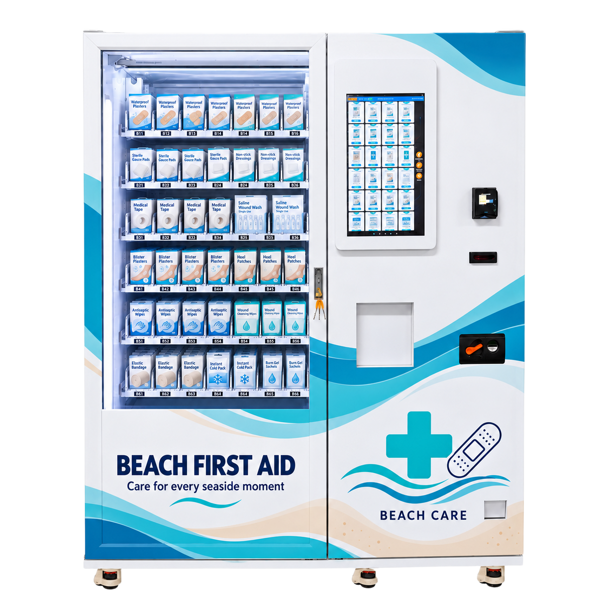WEIMI WM600-W Beach First Aid Vending Machine, 4–20°C Cooling