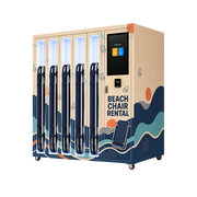 WEIMI 5-Locker Beach Chair Rental Vending Machine with Touch Screen and Card Reader