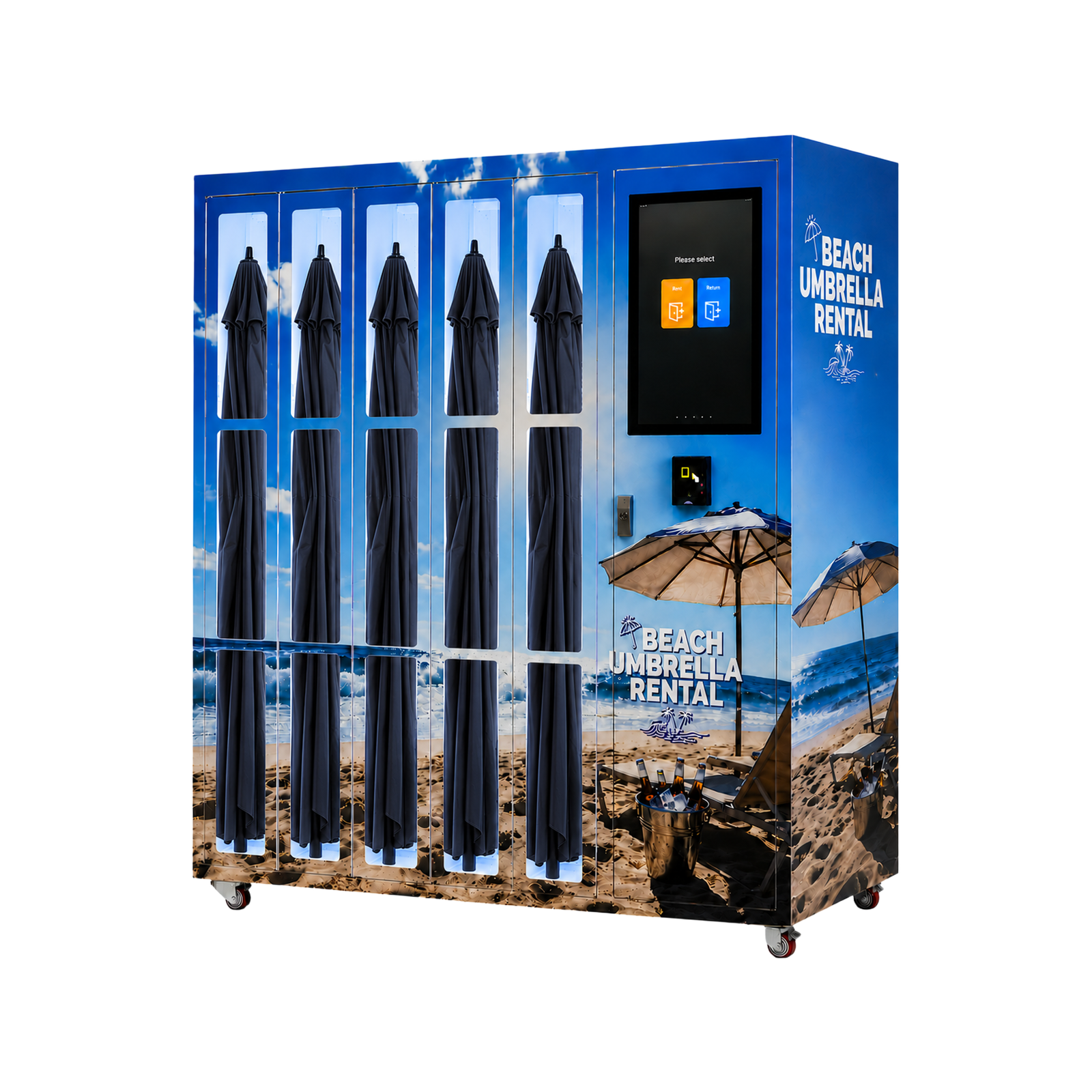 SUP Board Rental Vending Machine for Beaches Fully Automated, Boosts Tourist Engagement