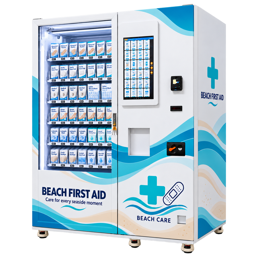 WEIMI WM600-W Beach First Aid Vending Machine, 4–20°C Cooling