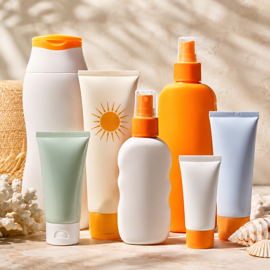 Sunscreen Bottles & Tubes