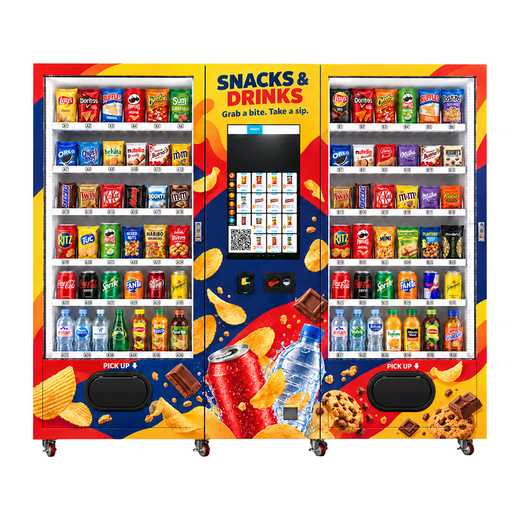 WEIMI Dual-Cabinet Snack and Drink Vending Machine with Touchscreen