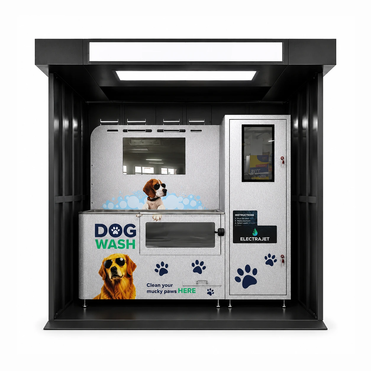 Outdoor Self-Service Dog Wash Station for Communities & Pet-Friendly Sites