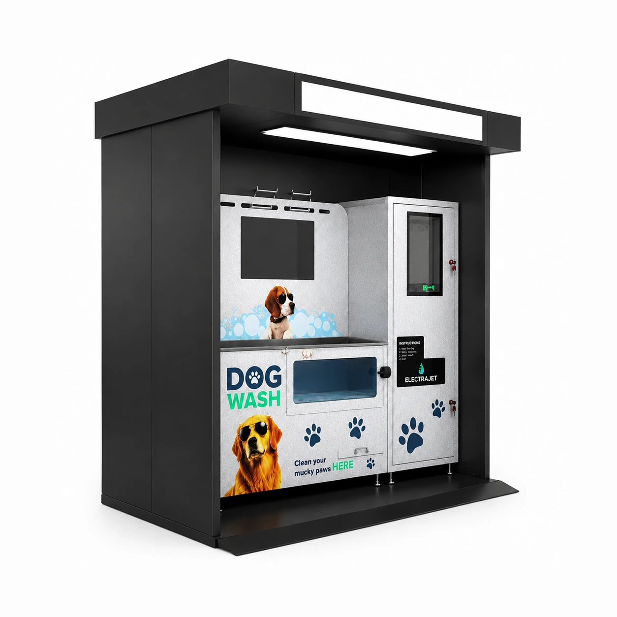 Outdoor Self-Service Dog Wash Station for Communities & Pet-Friendly Sites